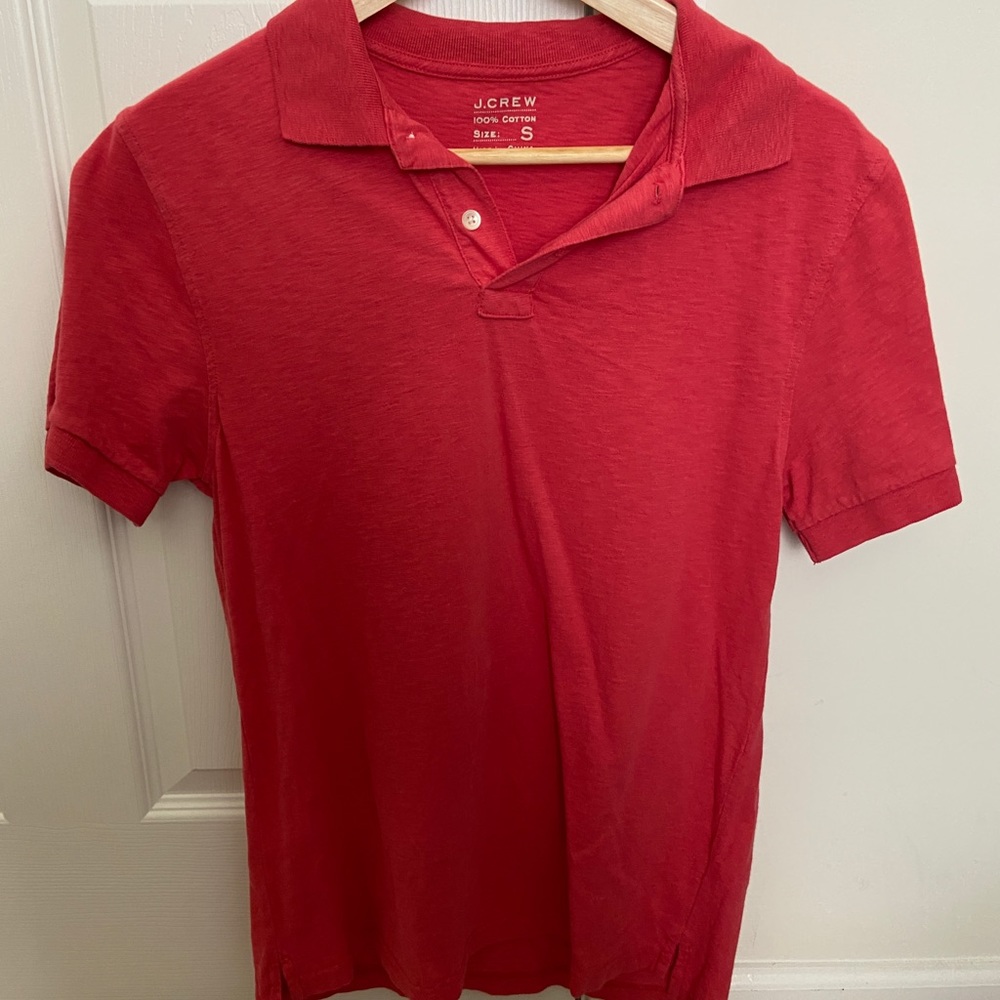 JCrew Red polo shirt 100% cotton